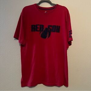 Boston Red Sox Majestic Embroidered Graphic Tee T-Shirt Large